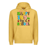 Antique Gold happy 100 th days of school Premium Hoodie - Artiststas