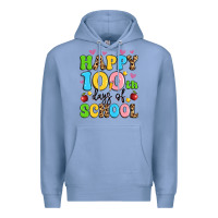 Colony Blue happy 100 th days of school Premium Hoodie - Artiststas