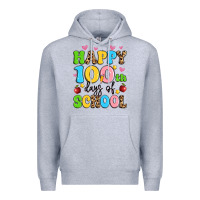 Heather Grey happy 100 th days of school Premium Hoodie - Artiststas