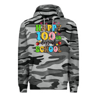 Slate Camo happy 100 th days of school Premium Hoodie - Artiststas