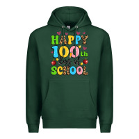 Sports Green happy 100 th days of school Premium Hoodie - Artiststas