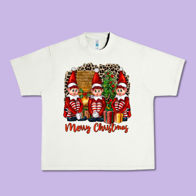 Merry Christmas Elfs Urban Heavy Tee Designed By Fadigitalartstudio