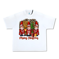 White Merry christmas elfs Urban Heavy Tee - FaDigitalArtStudio