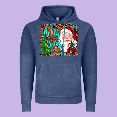 Holly Jolly Vintage Hoodie Designed By Jahusdesignshop
