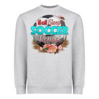 Heather Grey eat sleep soccer repeat Heavyweight Sweatshirt - HRA Design Shop