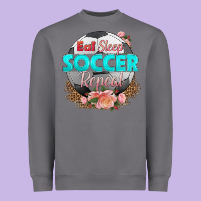 Eat Sleep Soccer Repeat Heavyweight Sweatshirt Designed By Hra Design Shop