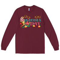 Burgundy valentines day sweet Long Sleeve Tee - AdoDesignShop