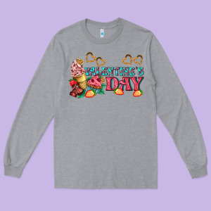 Valentines Day Sweet Long Sleeve Tee Designed By Adodesignshop