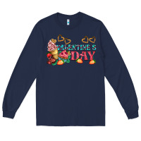 Navy valentines day sweet Long Sleeve Tee - AdoDesignShop