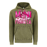 Vintage Olive My Mini Is a Fighter with Ribbon Vintage Hoodie - texasbilliewilder