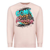 Pale Pink gone racing Premium Sweatshirt - MaliasSmallBusiness