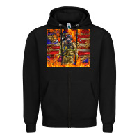 Black Western Firefighter With American Zipper Hoodie - LillyAllenDesigns