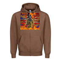 Chestnut Western Firefighter With American Zipper Hoodie - LillyAllenDesigns