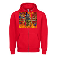 Red Western Firefighter With American Zipper Hoodie - LillyAllenDesigns