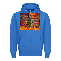 True Royal Western Firefighter With American Zipper Hoodie - LillyAllenDesigns