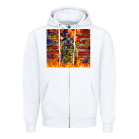 White Western Firefighter With American Zipper Hoodie - LillyAllenDesigns