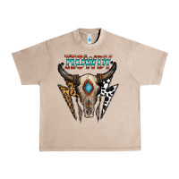 French Oak howdy boho skull Urban Heavy Tee - CowhideDigitalArt