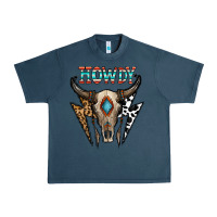 Midnight Navy howdy boho skull Urban Heavy Tee - CowhideDigitalArt
