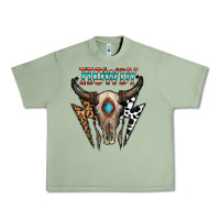 Oil Green howdy boho skull Urban Heavy Tee - CowhideDigitalArt