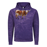 Cloud Purple longhorn Vintage Hoodie - RanaPortraitStore