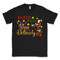 Black North Pole Delivery Santa Sleigh Classic Tee - Artiststas