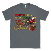 Charcoal Heather North Pole Delivery Santa Sleigh Classic Tee - Artiststas