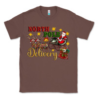 Chestnut North Pole Delivery Santa Sleigh Classic Tee - Artiststas