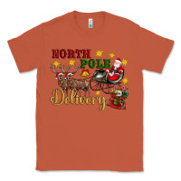 Copper North Pole Delivery Santa Sleigh Classic Tee - Artiststas