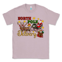 Lilac North Pole Delivery Santa Sleigh Classic Tee - Artiststas