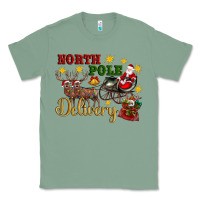 Sage North Pole Delivery Santa Sleigh Classic Tee - Artiststas