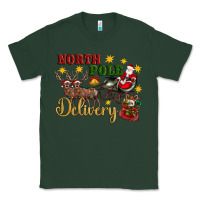 Sports Green North Pole Delivery Santa Sleigh Classic Tee - Artiststas