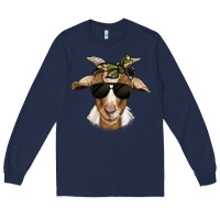 Navy camouflage bandana goat Long Sleeve Tee - Jasminsmagicworld
