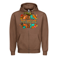 Chestnut bus driver pumpkin Zipper Hoodie - NancyCooperArtShop