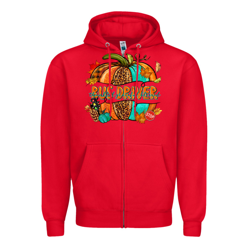 Bus Driver Pumpkin Zipper Hoodie by NancyCooperArtShop | Teevron