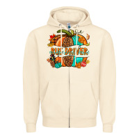 Sandshell bus driver pumpkin Zipper Hoodie - NancyCooperArtShop