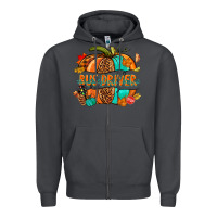 Smoke bus driver pumpkin Zipper Hoodie - NancyCooperArtShop