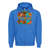 True Royal bus driver pumpkin Zipper Hoodie - NancyCooperArtShop