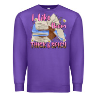Purple i like them thick and spicy Premium Sweatshirt - MaliasSmallBusiness