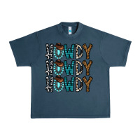 Midnight Navy howdy howdy howdy Urban Heavy Tee - CowhideDigitalArt