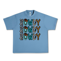 Pebble Blue howdy howdy howdy Urban Heavy Tee - CowhideDigitalArt