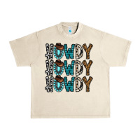 Sandshell howdy howdy howdy Urban Heavy Tee - CowhideDigitalArt