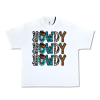 White howdy howdy howdy Urban Heavy Tee - CowhideDigitalArt