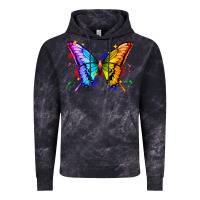 Cloud Black rainbow butterfly Vintage Hoodie - Zillion Design Studio