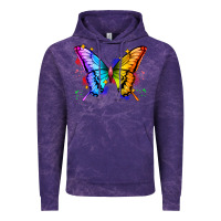 Cloud Purple rainbow butterfly Vintage Hoodie - Zillion Design Studio