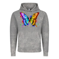 Cloud Rock rainbow butterfly Vintage Hoodie - Zillion Design Studio