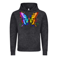 Vintage Black rainbow butterfly Vintage Hoodie - Zillion Design Studio