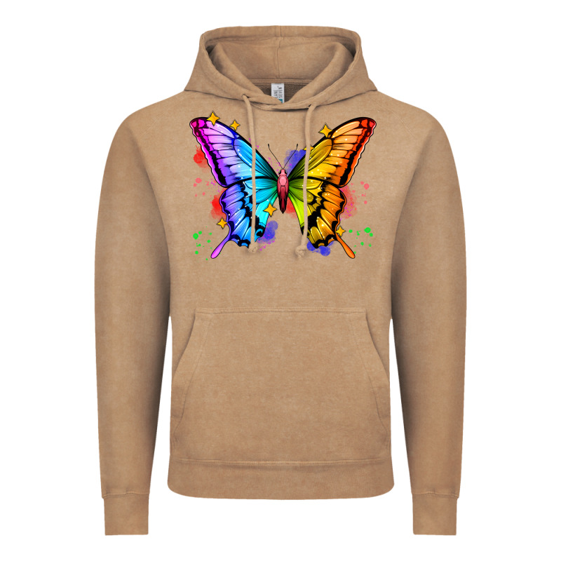 Rainbow Butterfly Vintage Hoodie by Zillion Design Studio | Teevron