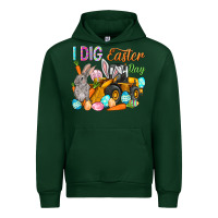 Forest Green I dig Easter Day Urban Hoodie - NancyCooperArtShop