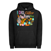 Pigment Black I dig Easter Day Urban Hoodie - NancyCooperArtShop