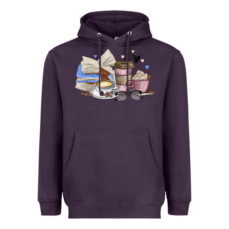 Coffee And Books Heavyweight Hoodie by MaliasSmallBusiness | Teevron